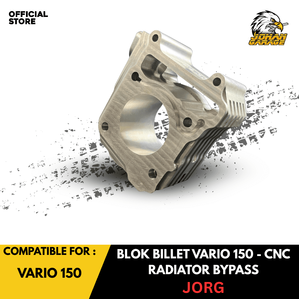 BLOK BILLET JORG CNC VARIO 150 ON TANPA BORING PANJANG BLOK 75-80 JOHAN GARAGE