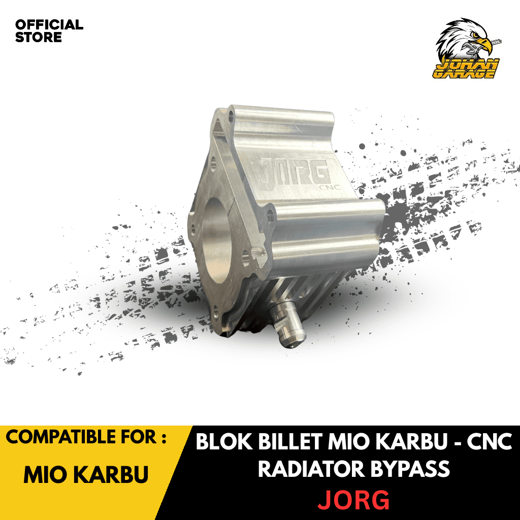 BLOK BILLET JORG CNC MIO KARBU ON RADIATOR PLUS BORING PANJANG BLOK 80-85 JOHAN GARAGE