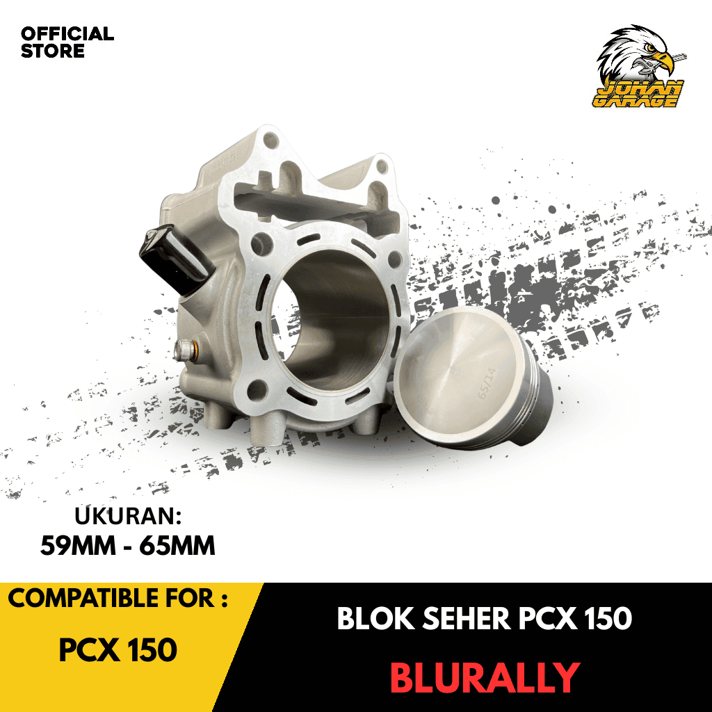 BluRally Blok Seher Ceramic Piston Forged Pcx 150 Vario 150 Adv 150 59mm Johan Garage